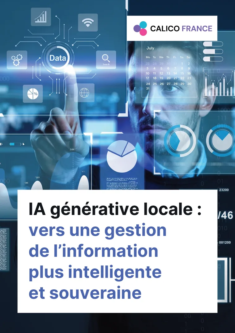 Couverture du livre blanc « IA générative locale : vers une gestion de l'information plus intelligente et souveraine »